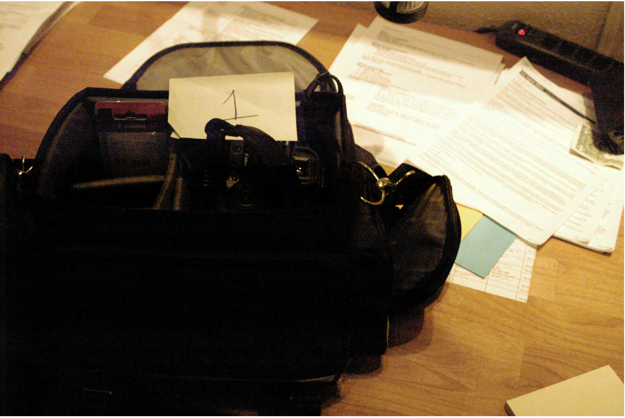 FBI search photo — Item 1 Canon EOS 20D moved onto the desk for a clearer identification photo (IMAGE TO BE ADDED)